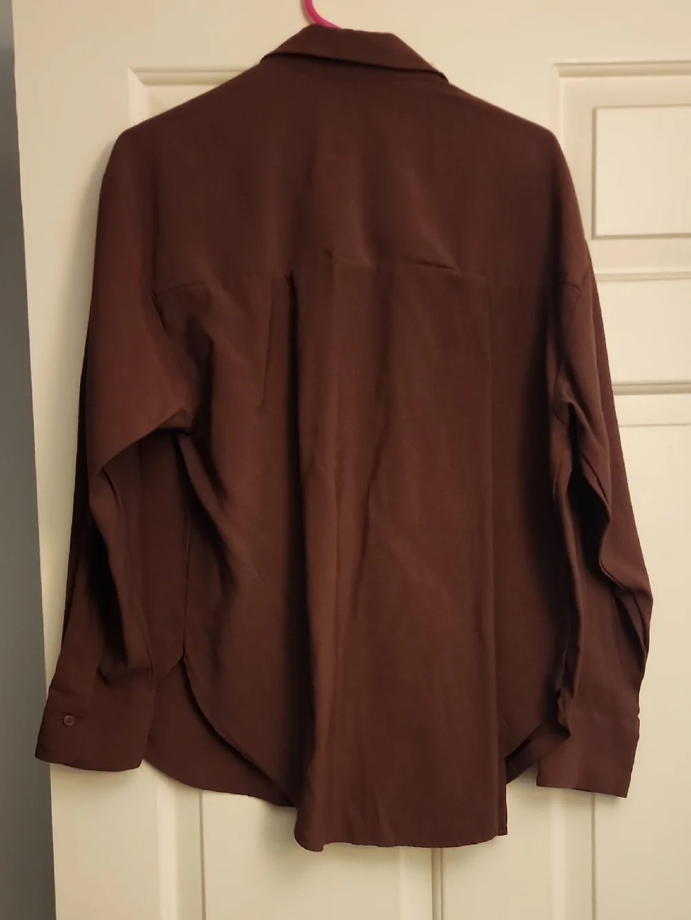 Express Women's Dark Brown Button-Down Shirt - Picture 2 of 2